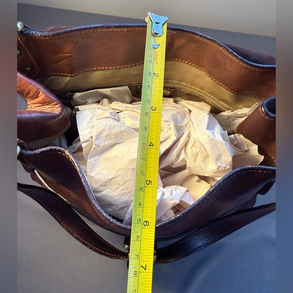 Vintage Paolo Masi Leather Large Brown Made In Italy Purse Bag Satchel - Picture 16 of 16